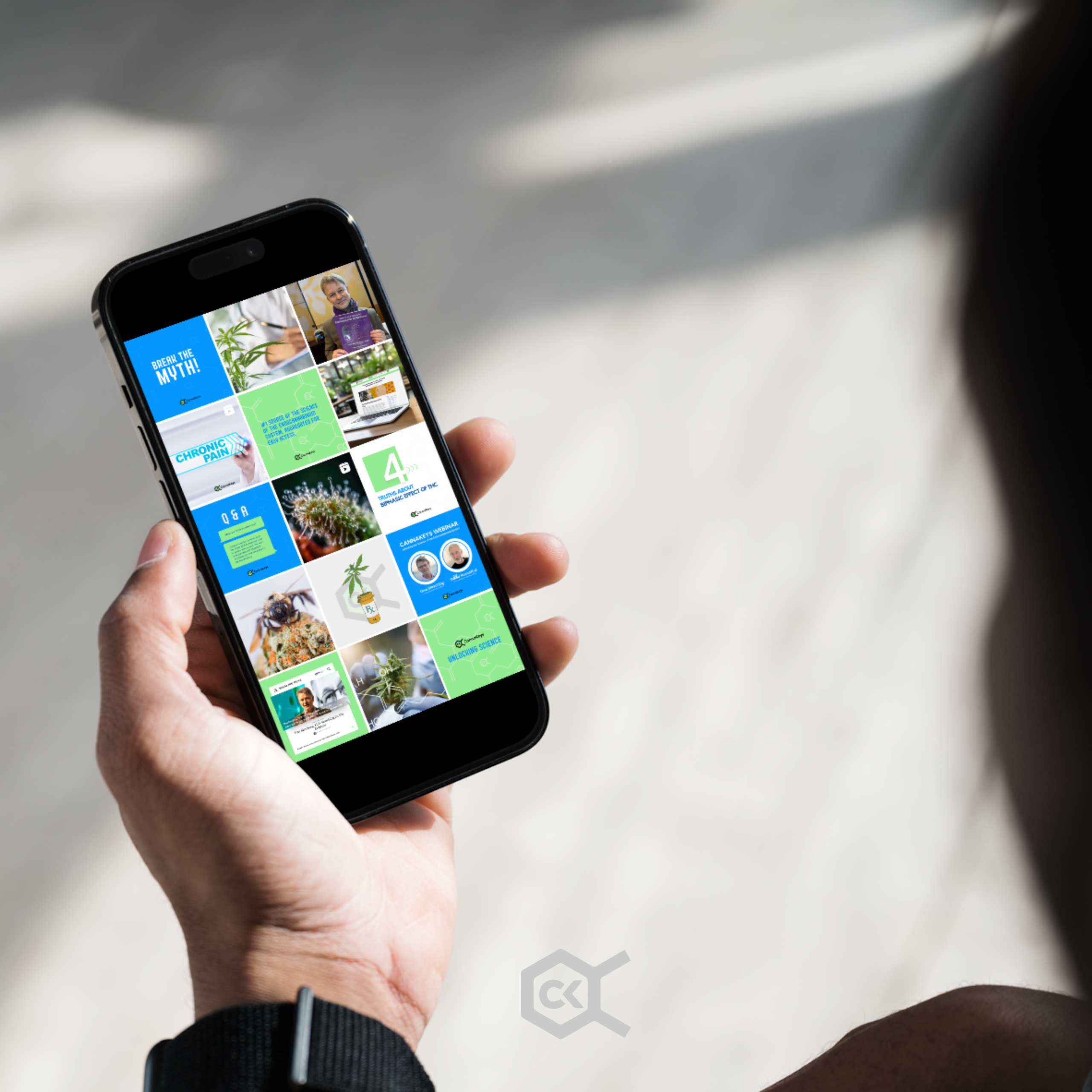 CannaKeys mobile app in use
